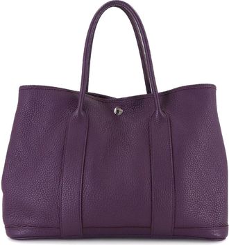 Herm&egrave;s Cassis Negonda Leather Handbag Tote Bag (Pre-Owned)