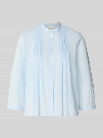 Christian Berg Regular Fit Bluse mit Drapierungen und 3/4-Arm in Hellblau, Gr&ouml;&szlig;e 34