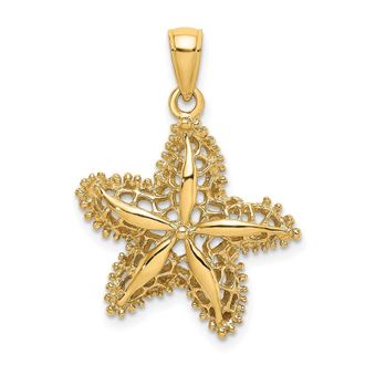 Diamond2Deal 10k Yellow Gold Starfish Filigree Charm