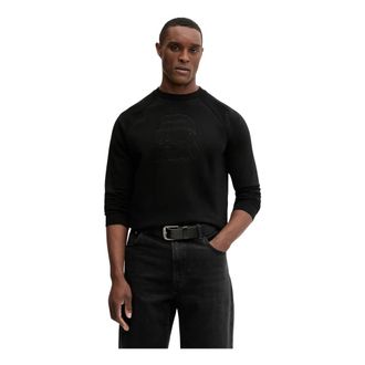 Karl Lagerfeld 705024 Sweatshirt - Heren - Sweatshirts - Zwart - XL - Katoen - Hoodies & sweatvesten