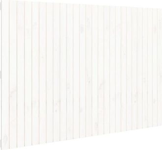 vidaXL Cabecero De Cama De Pared Madera Maciza Pino Blanco 166x3x110cm Vidaxl