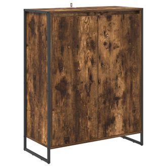 vidaXL Armario Para Zapatos Con Puerta Roble Humo 79 X 36 X 100 Cm Vidaxl