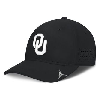 Nike Mens Oklahoma Sideline Practice Jordan Brand Dri-FIT College Hat in Black | JC5B00AOKN-3XB