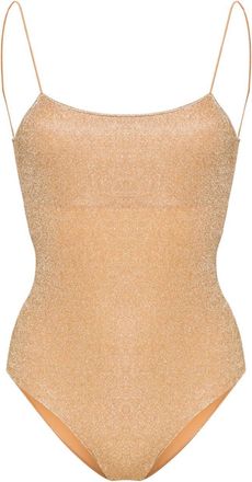 Os&eacute;ree HS23 Lumi&egrave;re swimsuit - women - Metallic Fibre/Polyamide/Polyamide/Elastane - S - Gold