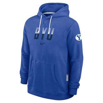 Nike BYU Sideline Nike Mens Dri-FIT Pullover Hoodie in Blue | IV9830-480