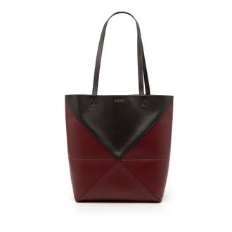 Loewe Pre-owned Loewe Medium Bicolor Shiny Calfskin Puzzle Fold Tote Ladies 62132