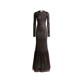 Etro Vestido de encaje corte evas&eacute; - Dresses - Mujer - Marr&oacute;n - 2XS