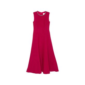 Roland Mouret Crystal-embellished Flared Midi Dress