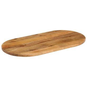 Berkfield Home Table Top 110x50x2.5 cm Oval Solid Wood Mango in Brown