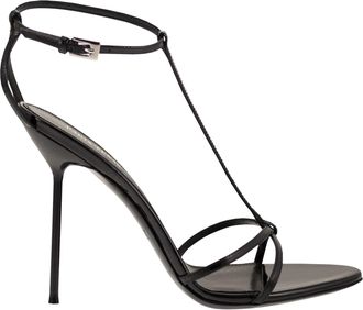PARIS TEXAS Lidia Sandalias con tira en T de charol Sandalias con tira en T