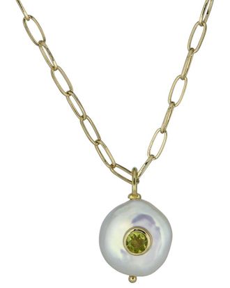 Rachel Reinhardt Jewelry 14K Plated Peridot 15Mm Necklace