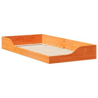 vidaXL Estructura De Cama Marr&oacute;n Cera 90 X 190 Cm Vidaxl