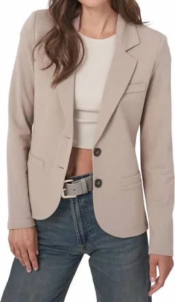 Repeat Sweatshirt Two-Button Front Blazer In Desert