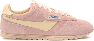 Autry Autry Windspin Panelled Brushed Suede Sneakers - Pink And White - 38 (IT38 / UK5)