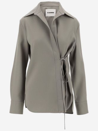 Jil Sander Wool Shirt With Wrap-around Closure