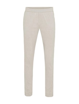Genti linnen pantalon Genti chino beige effen normale fit