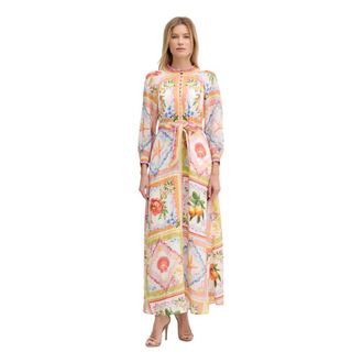 Hale Bob Kleedjes, Dames, Veelkleurig, XS, Linnen, Lakelynn Maxi Jurk