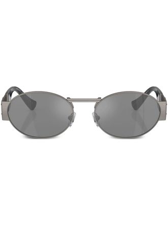 Versace Occhiali da sole ovali Medusa - Grigio
