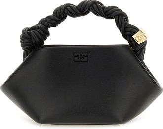 Ganni Womens Mini Leather Bag Bou Black Recycled Handbags Hand