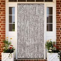 OEM Cortina Mosquitera, Color Topo Y Blanco, 100 X 220 Cm, Chenilla-crezuo