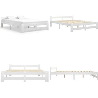 vidaXL Dormeuse Estraibile senza Materasso Bianca Legno Pino 120x200cm - Letto con giroletto - Letto con materasso