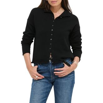 Alex Mill Taylor Cotton & Cashmere Cardigan in Black at Nordstrom, Size X-Large