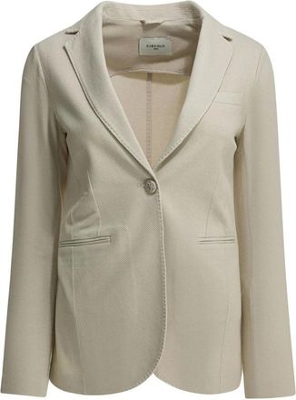 Circolo 1901 Textured Single-Breasted Blazer - Dames - Blazers - Beige - XS - Jassen
