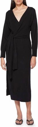 SIMKHAI Skyla Wrap Midi Dress In Black