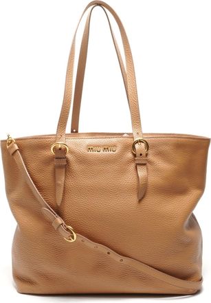 Miu Miu Beige Tote Bag (Pre-Owned)