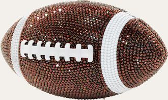 Judith Leiber Crystal Football Minaudiere Bag