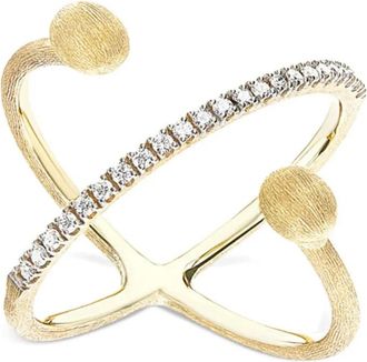 Nanis 18kt geelgouden kleine &Eacute;lite ring met diamant