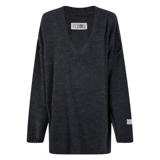 Maison Margiela V-neck Knitwear - Knitwear - Mujer - Gris - M