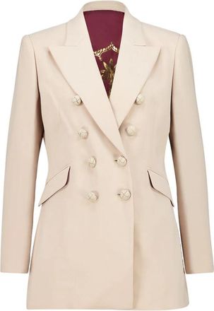 Johanna Ortiz Herencias Del Alma Jas - Dames - Blazers - Beige - L - Jassen