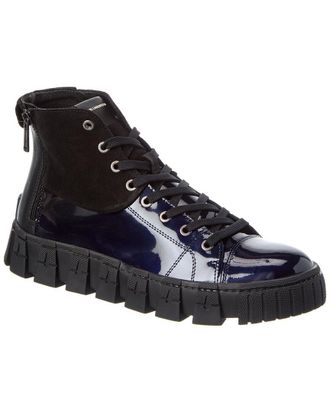 Karl Lagerfeld Karl Lagerfeld Side Zip Patent & Suede Sneaker Bootie