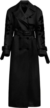 John Richmond Belted Trench Coat - Dames - Trenchcoats - Zwart - M - Katoen - Jassen
