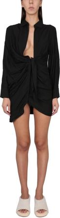 Jacquemus La Robe Bahia Dress - Dames - Korte kleedjes - Zwart - 2XS - Kleedjes