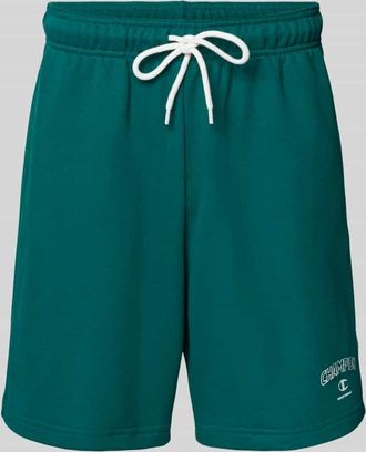Champion Sweatshorts mit Logo und elastischem Bund in Dunkelgruen, Gr&ouml;&szlig;e XXL