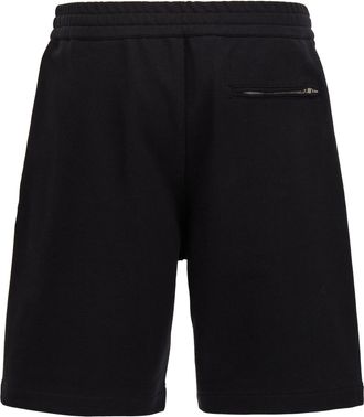 Alexander McQueen Mens Black Cotton Bermuda Shorts