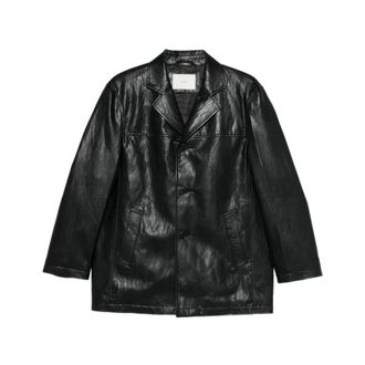 Dunst Jassen, Dames, Zwart, S, Leer, Alter Leather Half Jacket