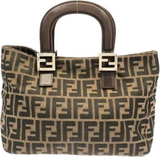 Fendi Pre-owned Canvas Tote Bag - Dames - Vintage Handtas - Bruin - ONE Size - Vintage
