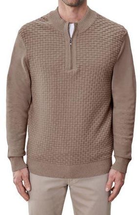 Robert Barakett Gellar Half Zip Sweater in Pottery at Nordstrom Rack, Size X-Large