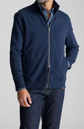 UNTUCKit Gainsborough Track Jacket in Blue Horizon at Nordstrom, Size X-Large