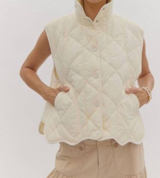 Entro Sweet & Simple Vest In Ivory