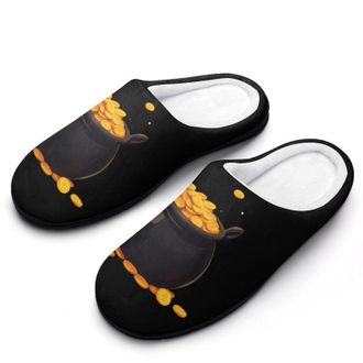 Generic Pot Of Gold Womens Slippers Warm House Slippers Indoor House Shoes with Anti-Skid Rubber Sole