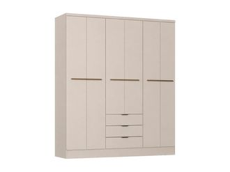 Vente-Unique Armario de 6 puertas y 3 cajones - An.180 cm - Beige - PEROLI