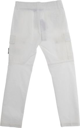 Stone Island Boys Pants Kids White Stretch Cotton Trousers