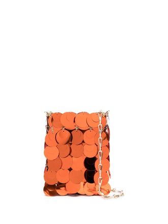 Paco Rabanne Borsa a tracolla Sparkle mini - Arancione
