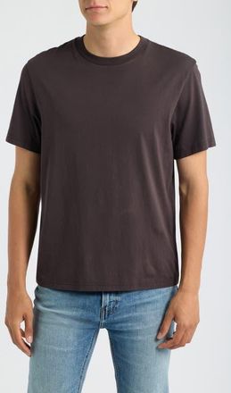 Frame Denim Short Sleeve Light Cotton Tee in Deep Brown at Nordstrom, Size Medium