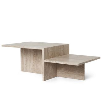 Ferm Living Distinct Couchtisch, Travertin-Stein