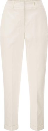 PESERICO Pantal&oacute;n c&oacute;nico de algod&oacute;n el&aacute;stico Peserico con cinturilla el&aacute;stica